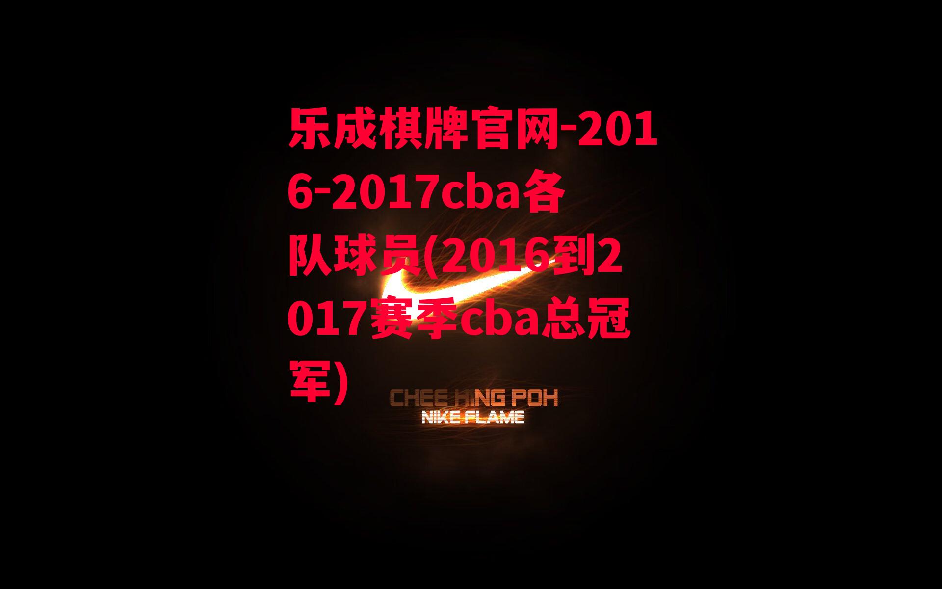 2016-2017cba各队球员(2016到2017赛季cba总冠军)